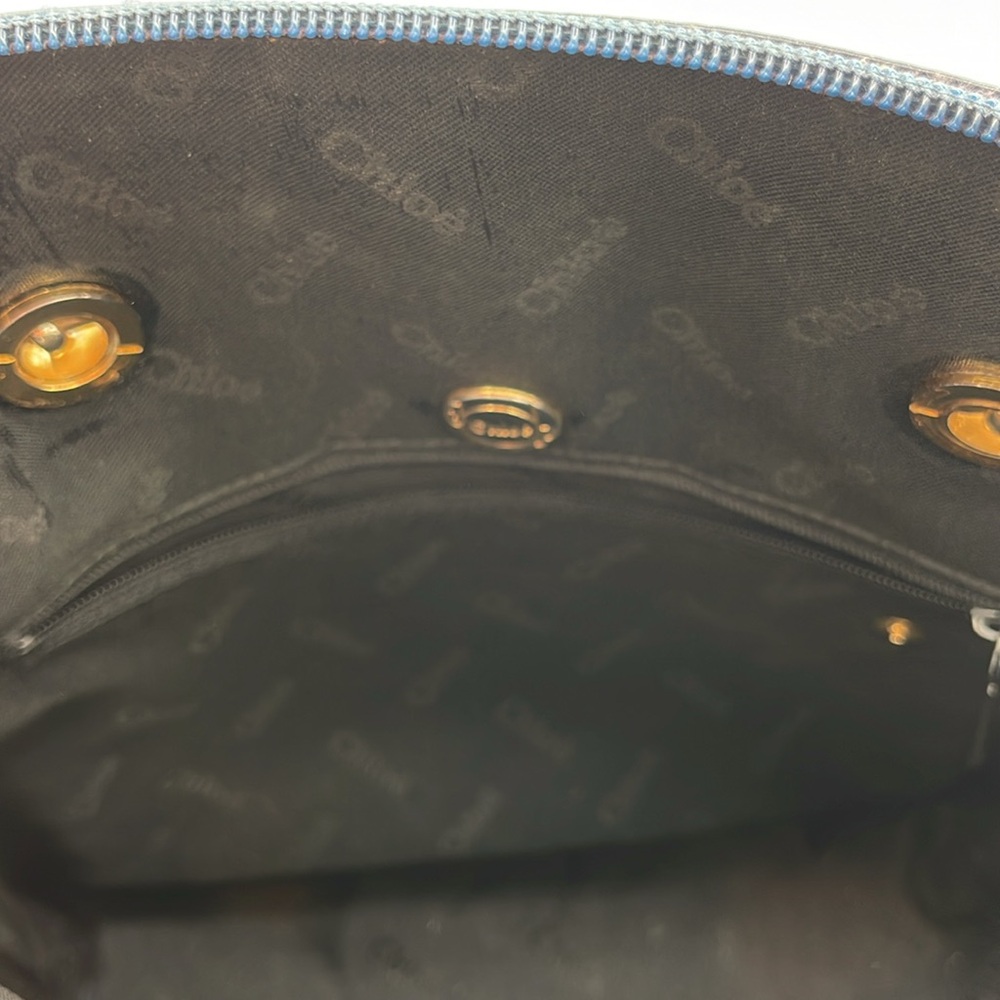 Chloe Leather Chain Handbag Shoulder
Bag Blue Bag. - Picture 5 of 9